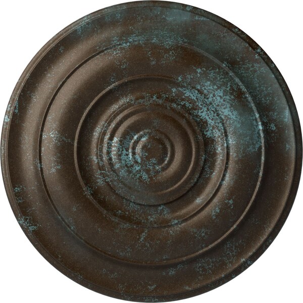 Ekena Millwork Niobe Ceiling Medallion (Fits Canopies up to 8 5/8"), 18"OD x 1 1/2"P, Bronze Blue Patina CM18NIBBS - main
